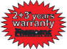 2+3 years warranty