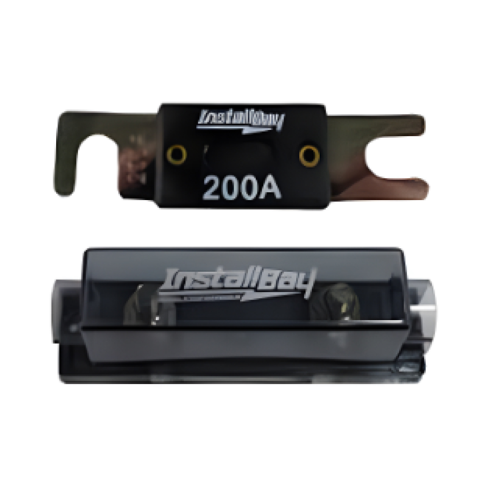 Nickel plated ANLFH Fuse holder with ANL-250 fuse.
