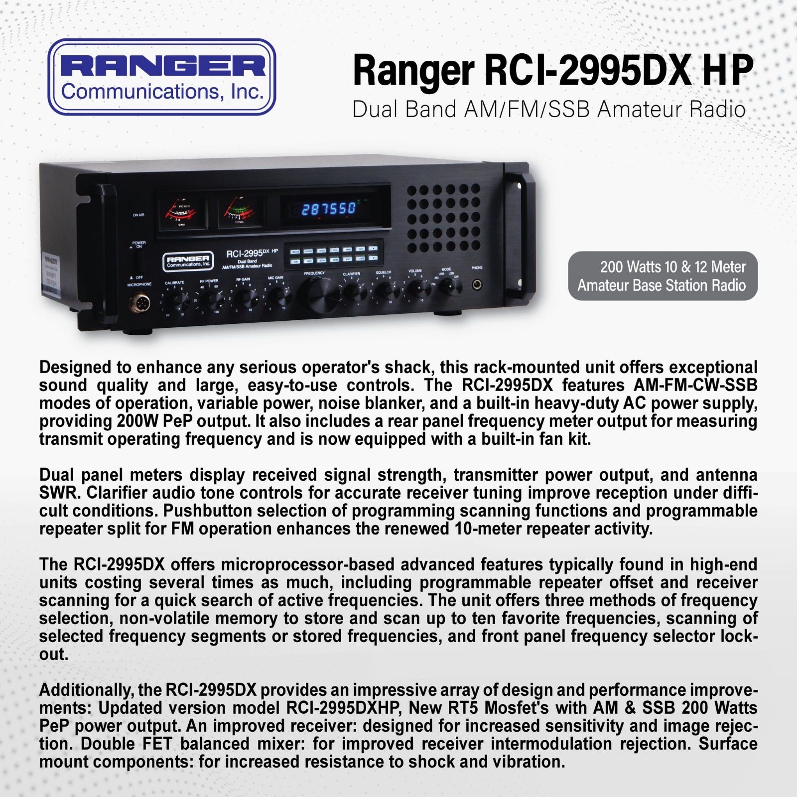Ranger RCI-2995DXHP Base Transceiver - Image 14