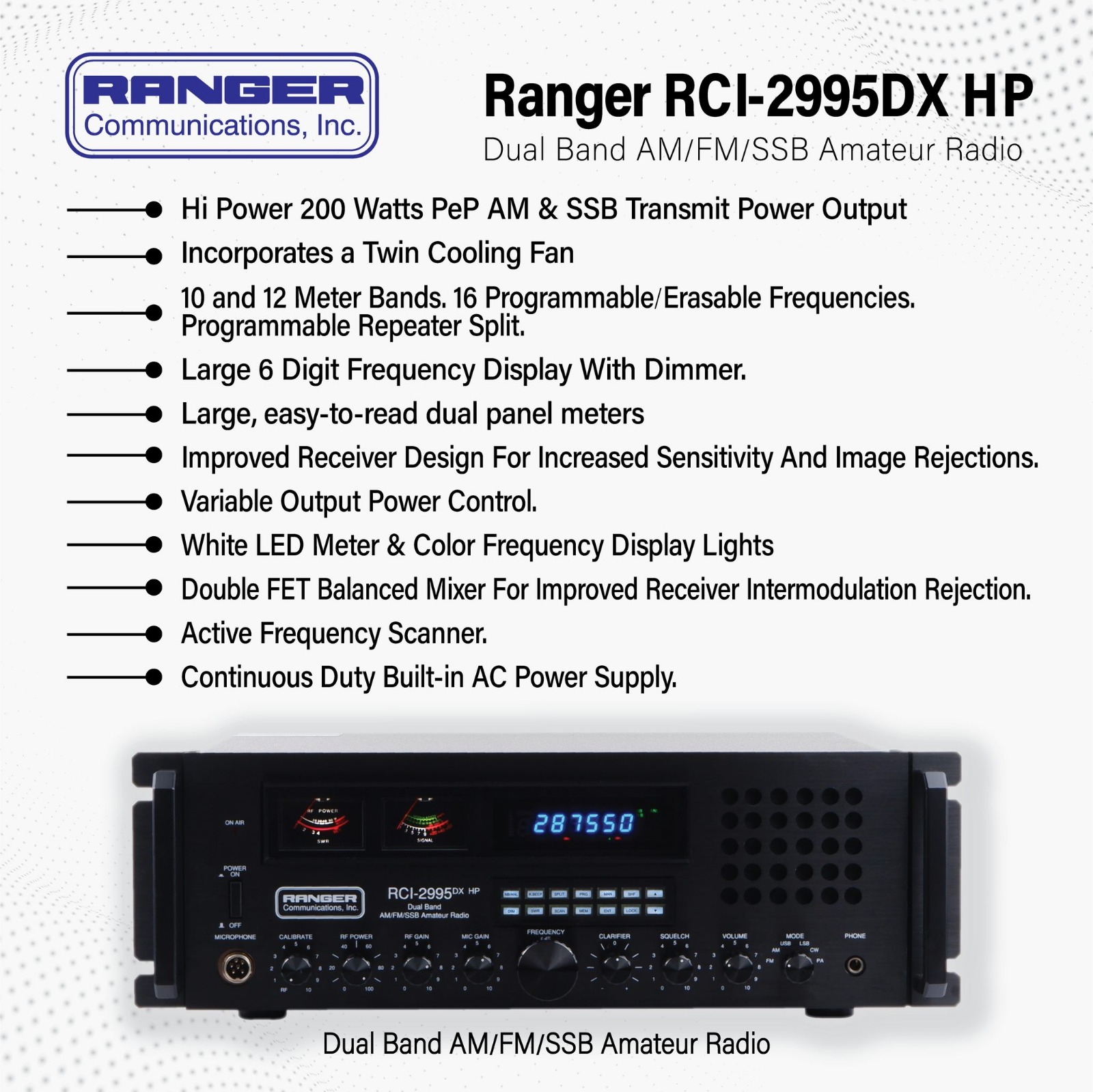 Ranger RCI-2995DXHP Base Transceiver - Image 16