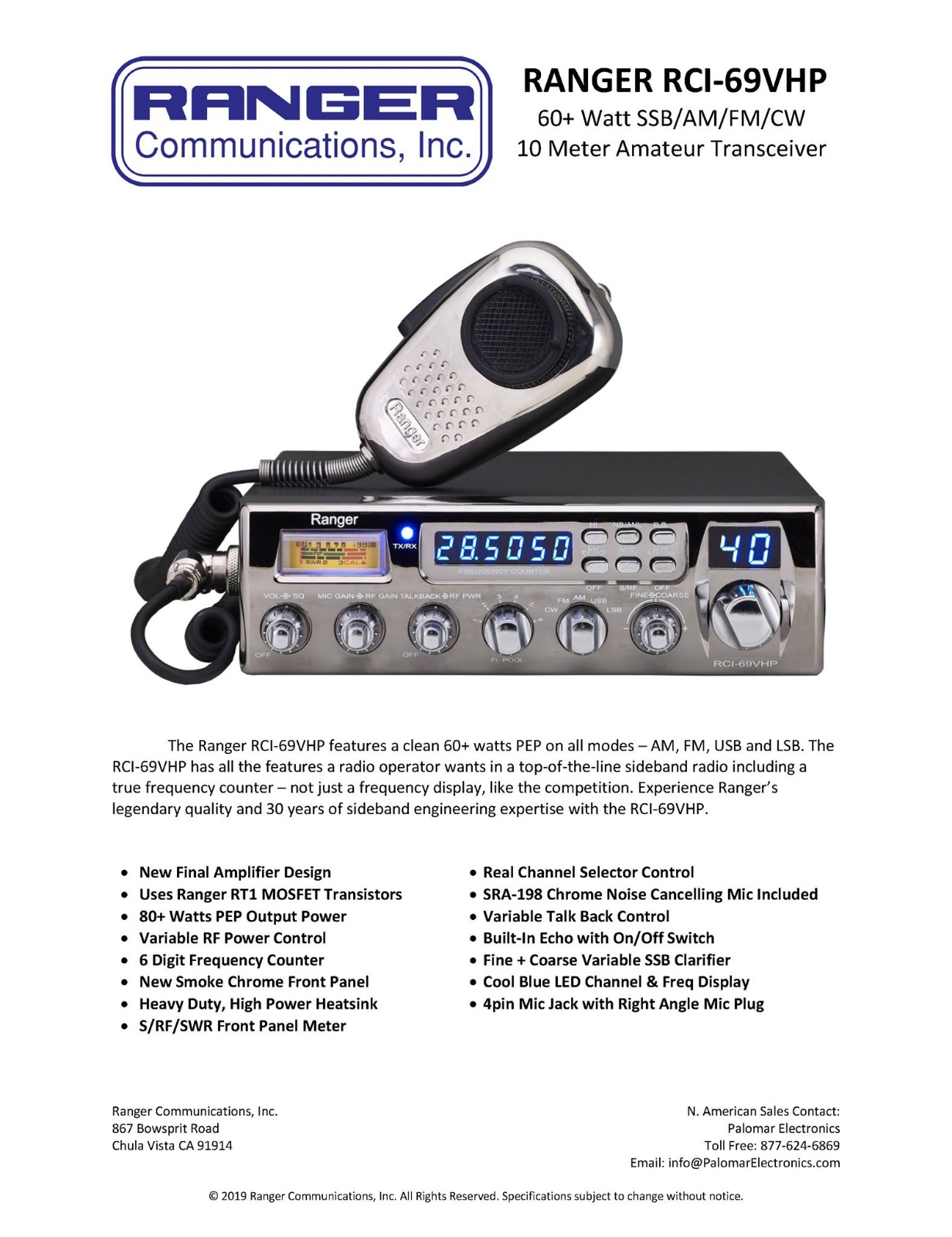 Ranger RCI-69VHP 10M Mobile Radio - Image 7